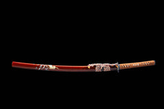 Crane Dogleg Hamon T10 Clay Tempered Katana - 枕流