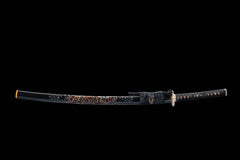 Choji Hamon Relief Saya T10 Clay Tempered Katana - 无咎