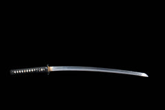 Black Red Iron Sukashi T10 Clay Tempered Katana - 斩业