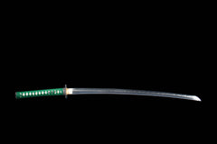 Green Saya Fence Hamon T10 Clay Tempered Katana - 沉渊
