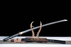 Relief Saya T10 Damascus Steel Katana - 鬼蜮