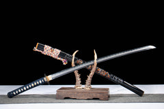 Relief Saya T10 Damascus Steel Katana - 鬼蜮