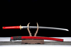Red Saya Suguha T10 Clay Tempered Katana - 烛幽