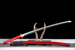 Red Saya Suguha T10 Clay Tempered Katana - 烛幽