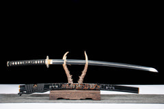 Choji Hamon Relief Saya T10 Clay Tempered Katana - 无咎