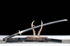 Choji Hamon Relief Saya T10 Clay Tempered Katana - 无咎