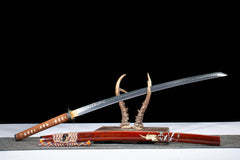 Crane Dogleg Hamon T10 Clay Tempered Katana - 枕流