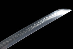 Crane Dogleg Hamon T10 Clay Tempered Katana - 枕流