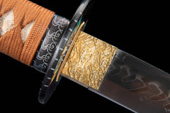Crane Dogleg Hamon T10 Clay Tempered Katana - 枕流