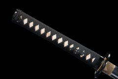 Black Red Iron Sukashi T10 Clay Tempered Katana - 斩业