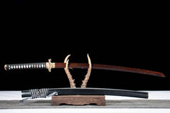 Red Damascus T10 Steel Katana product photo 6