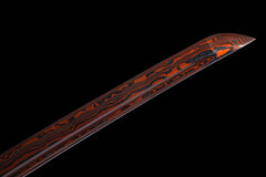 Red Damascus T10 Steel Katana product photo 9