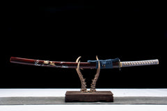 Blue Plum Blossom U-no-Kubi Katana 1065 Steel product photo 2