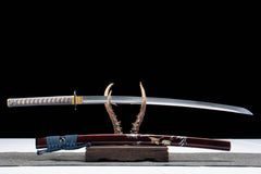 Blue Plum Blossom U-no-Kubi Katana 1065 Steel product photo 5
