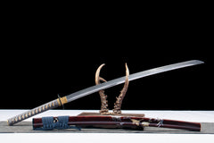 Blue Plum Blossom U-no-Kubi Katana 1065 Steel product photo 6