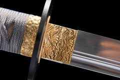 Blue Plum Blossom U-no-Kubi Katana 1065 Steel product photo 12