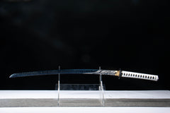 Blue Twin Dragon Engraved 1065 Katana product photo 3