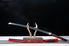 Crimson Karakusa 1065 Damascus Katana product photo 5
