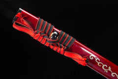 Crimson Karakusa 1065 Damascus Katana product photo 8
