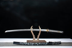 Polished 1065 Damascus Bo-Hi Katana product photo 4