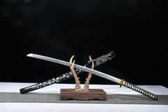 Polished 1065 Damascus Bo-Hi Katana product photo 6