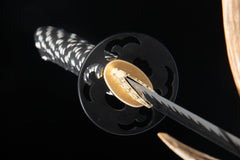 Polished 1065 Damascus Bo-Hi Katana product photo 10