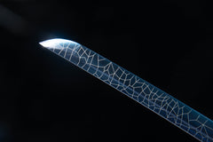 Blue Twin Dragon Engraved 1065 Katana product photo 7