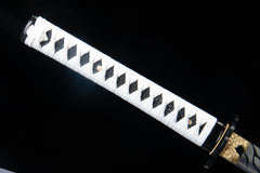 Blue Twin Dragon Engraved 1065 Katana product photo 10