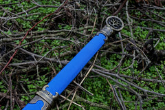 Ring Pommel Sword – Bai Yue Kui Huan Shou Dao - T10 clay tempered... handle, guard, and fittings detail photo