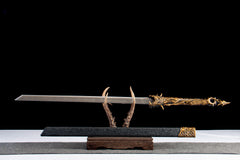 Black Gold Dragon Tang Dao 1065 Carbon Steel - LRT002