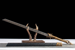 Black Gold Dragon Tang Dao 1065 Carbon Steel - LRT002