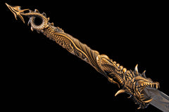 Black Gold Dragon Tang Dao 1065 Carbon Steel - LRT002