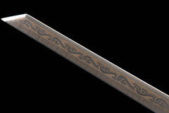 Shadow Silver Tang Dao 1065 Carbon Steel - LRT006
