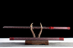 Bloodwood Red Tang Dao 1065 Carbon Steel - LRT011