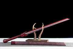 Crimson Scroll Tang Dao 1065 Carbon Steel - LRT010