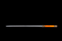 Amber Wood Tang Dao 1065 Carbon Steel - LRT016