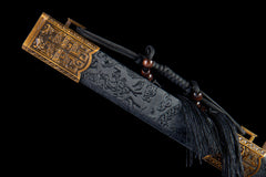 Bronze Script Tang Dao 1065 Carbon Steel - LRT014