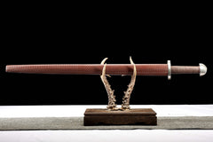 Burgundy Woven Scabbard, Lobed Pommel european sword product photo 1