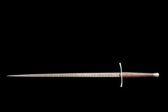 Engraved Blade, Brown Leather Scabbard european sword product photo 3