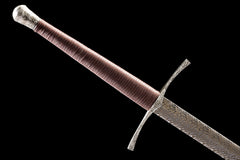 Engraved Blade, Brown Leather Scabbard european sword product photo 10