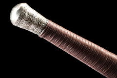 Engraved Blade, Brown Leather Scabbard european sword product photo 11
