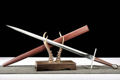 Burgundy Woven Scabbard european sword product photo 6