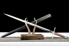 Black Scabbard, Burgundy Grip european sword product photo 8