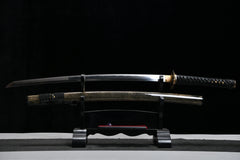Katana – Clay Tempered T10 Katana Sword with Polished Finish 黒龍... blade and saya detail photo