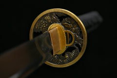 High Manganese Steel Katana with Crimson Lacquered Saya 緋影 Hi-Kage... display view product photo
