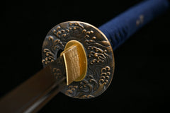 Chōtsuka – Long Handle T10 Clay Tempered Blade 波嵐 Nami Arashi - Katana handle, guard, and fittings detail photo