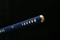 Chōtsuka – Long Handle T10 Clay Tempered Blade 波嵐 Nami Arashi - Katana handle, guard, and fittings detail photo