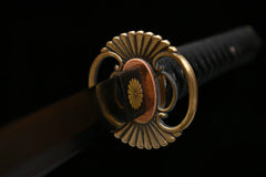 Katana – T10 Clay Tempered Blade with Red Saya 緋炎 display view product photo