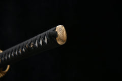 Katana – T10 Clay Tempered Blade with Red Saya 緋炎 display view product photo