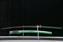 Chōtsuka – Long Handle T10 Clay Tempered Blade 翡翠嵐 Hisui Arashi ... blade and saya detail photo